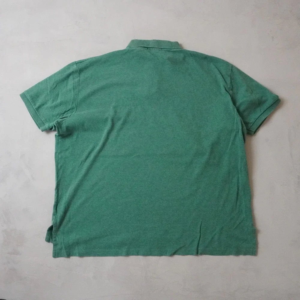 Polo Ralph Lauren Shirt XXL Mens Green Heather Short Sleeve Pony Logo Pique Polo